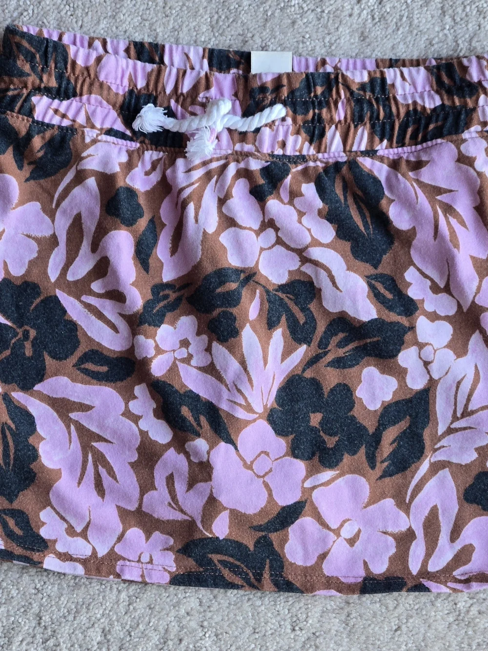 Carter's Pink and Brown Floral Knit Skort
